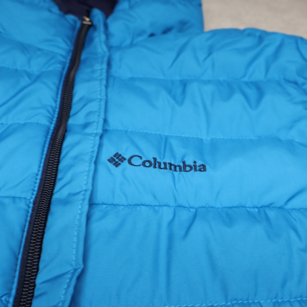 Columbia Jacket Boys XL 18 Blue Powder Lite Insulated Light Pack Quilted Puffer - Picture 3 of 14